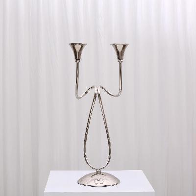 Isabella Twisted Candelabra - Silver thumbnail 1