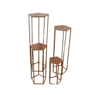 Rose Gold Flower Plinth Set