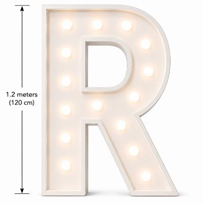 LED 1.2m Light Up Letter 'R' White thumbnail 1