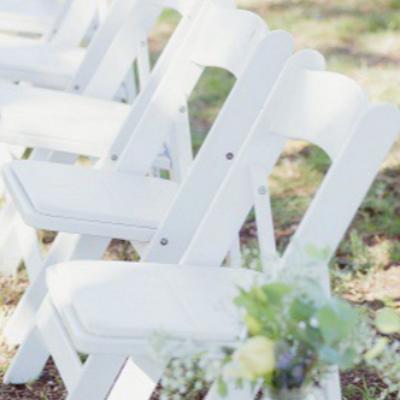 White Americana Folding Chairs