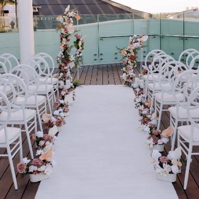 Beige and White Faux Floral Set thumbnail 2