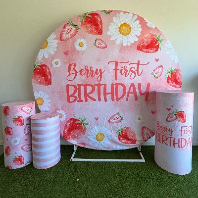 Berry First Birthday Backdrop
