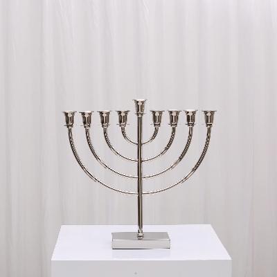 Antonella Footed Candelabra - Silver thumbnail 1