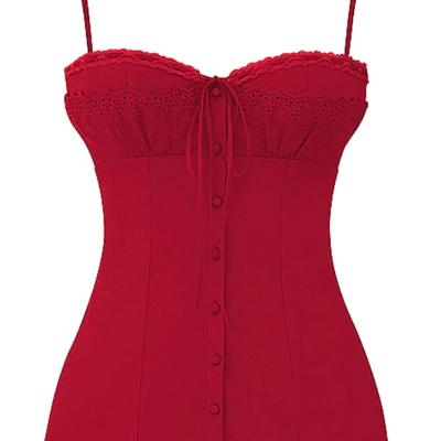 House of CB Luci Mini Dress in Cherry Red - Size XS thumbnail 6