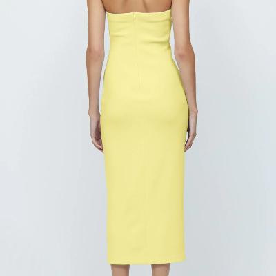 Bec & Bridge Karina Strapless Midi - Butter Yellow or Fire Red Sizes 6 and 8 thumbnail 3