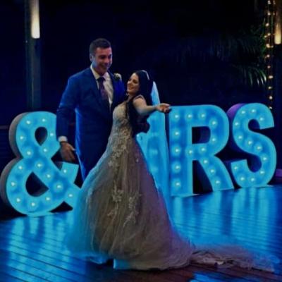 MR & MRS Light Up Letters thumbnail 3