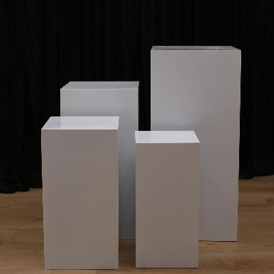 Frances Plinth White - 40cm High thumbnail 1