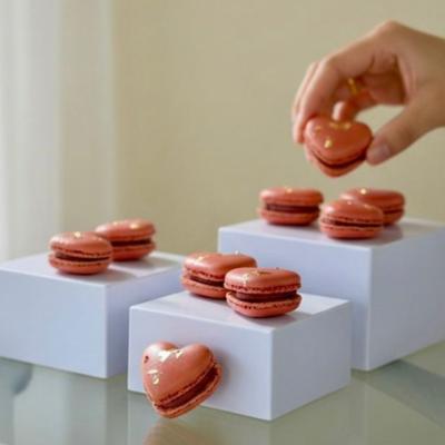 Heart-shaped Pink Macaron Box – 12Pcs Dessert Catering thumbnail 1