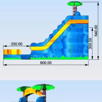 Sea Breeze Inflatable Waterslide thumbnail 3