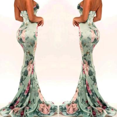 Portia & Scarlett Stella Gown - Green/Pink Floral Size M