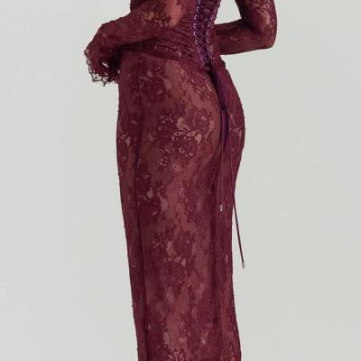 House of CB Gaia Plum Midi Dress - Size S thumbnail 4