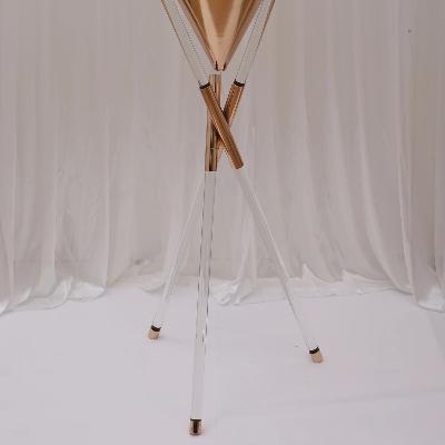 Amelia Tripod Floral Stand - Gold, 105cm High (L) thumbnail 2