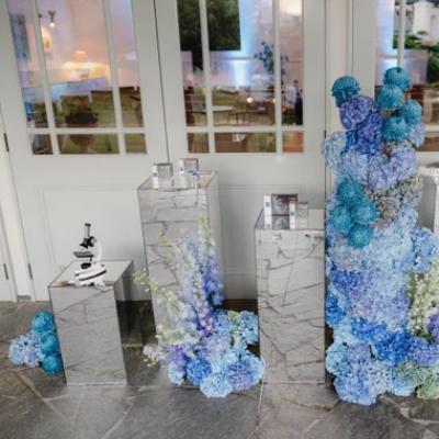 50cm Mirror Silver Squared Plinth thumbnail 2