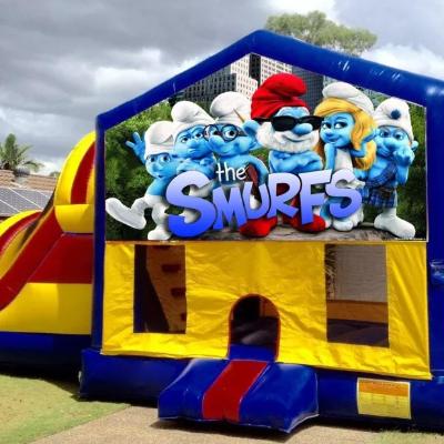 The Smurfs Large Banner Jumping Castle