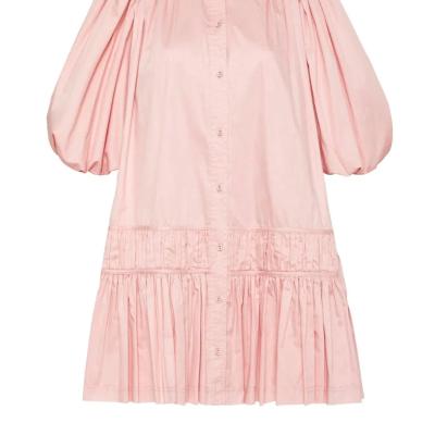 AJE Yvette Smock Mini Dress Pink Size 10 thumbnail 3
