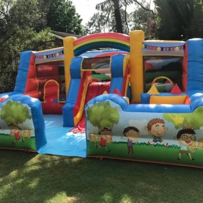 Inflatable Rainbow Playland with Ballpit