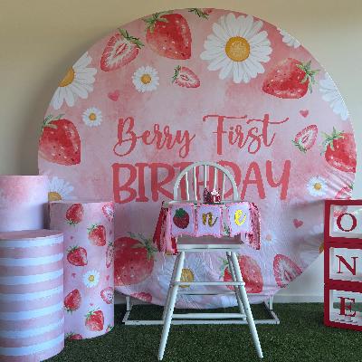 Berry First Birthday Backdrop thumbnail 2