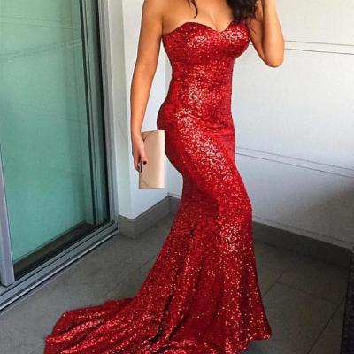 Dollywood Sequin Strapless Red Size S thumbnail 2