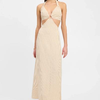 Kookai Brady Ring Maxi Dress Hazelnut Size 8 thumbnail 2