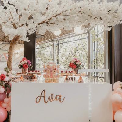 Overhang White Cherry Blossom Tree