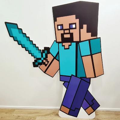 Minecraft Steve with Sword Standee thumbnail 1