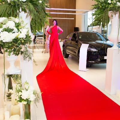 Living Carpet Greeter (Red, Black, Gold and White)