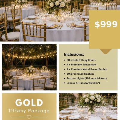 Wedding Package - Gold Tiffany Package