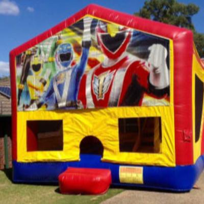 Power Rangers Medium Banner Jumping Castle thumbnail 1