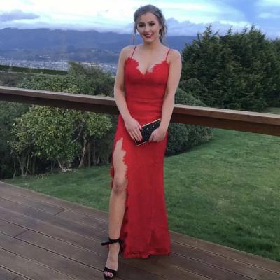 Alamour the Label Layali Lace Gown - Red Size M