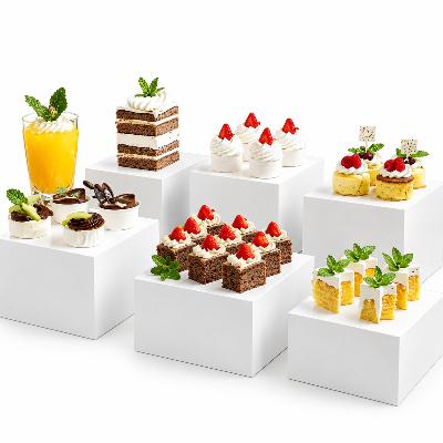 Styling - Acrylic Table Risers set of 6 White