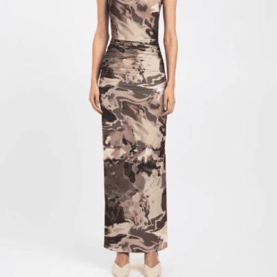 Kookai Lucia Midi Dress - Khaki Sizes 6, 8 thumbnail 3