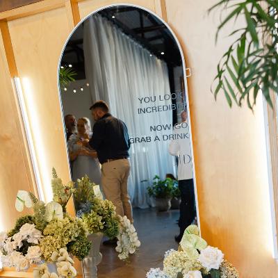 Selfie Mirror with Custom Signage