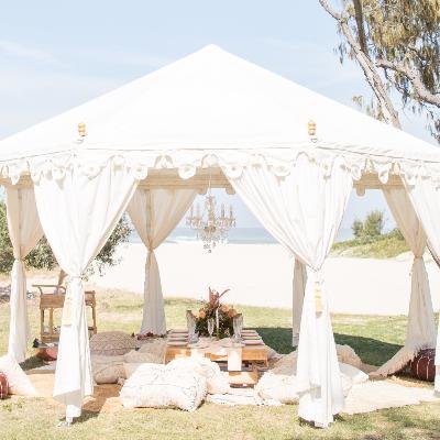 5m Luxury Pavilion Marquee Hire  with weights (non peg in option) thumbnail 3