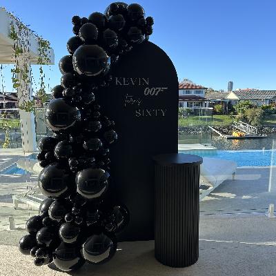 Single Arch Backdrop and Balloons - All Black Package thumbnail 3