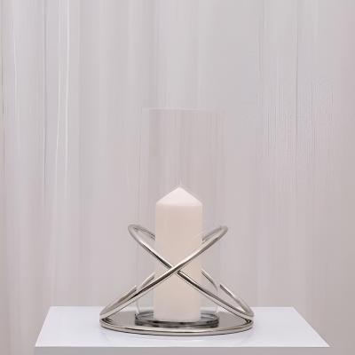 Naomi Hurricane Candleholder - Large/Silver thumbnail 1