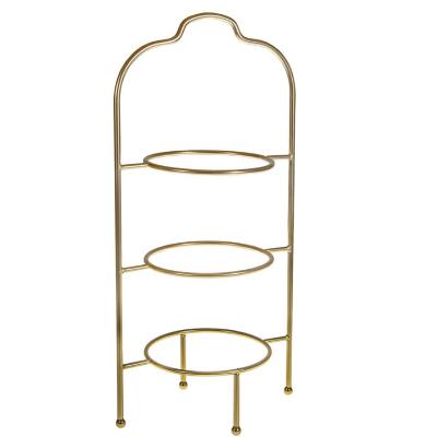 Gold High Tea Stand - 3 Tier thumbnail 2