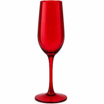 Glasses - Red champagne glass thumbnail 1