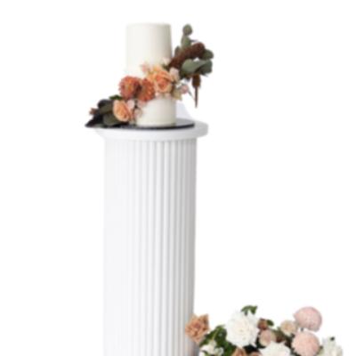 White Ribbed Cake Stand