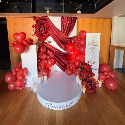 Luxury Romance Backdrop and Balloons Package For Anniversaries Or Engagements thumbnail 1