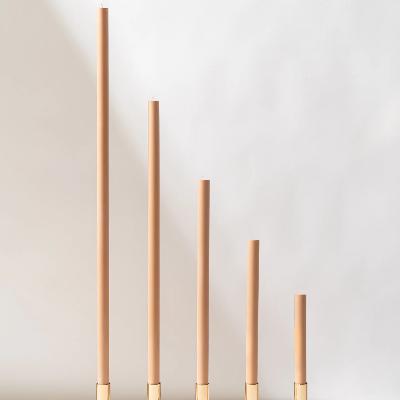 Venti Brown Cathedral Candles - 35cm - PAIR