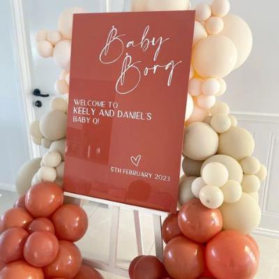 Luxe Personalised Acrylic Sign with Balloon Garland