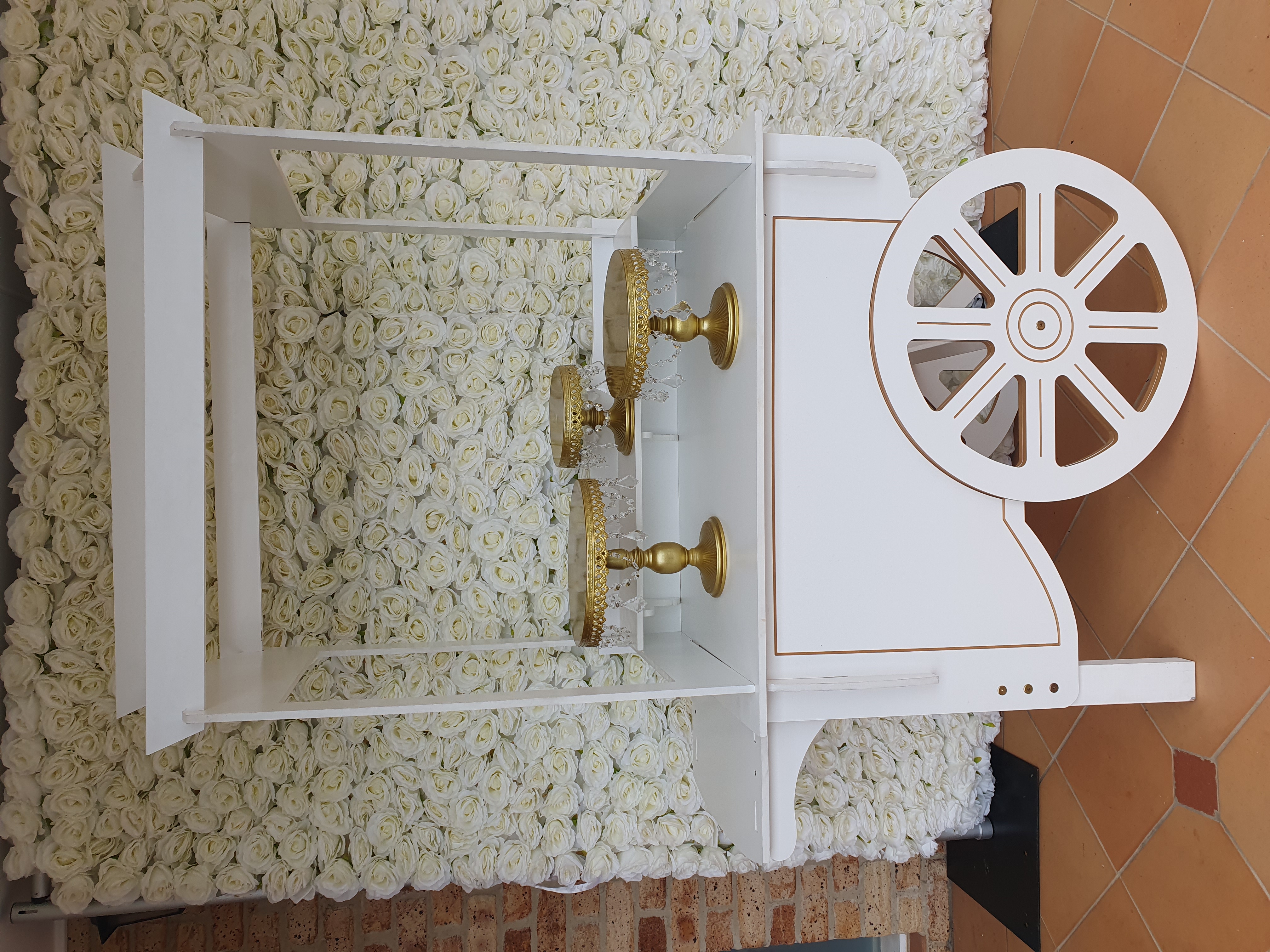 Flower Wall - White Roses