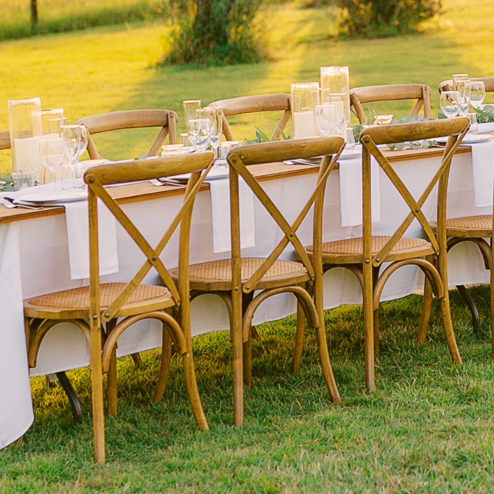 French Oak Timber Crossback Chair