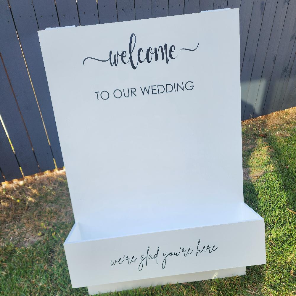 Welcome Sign Flower Box