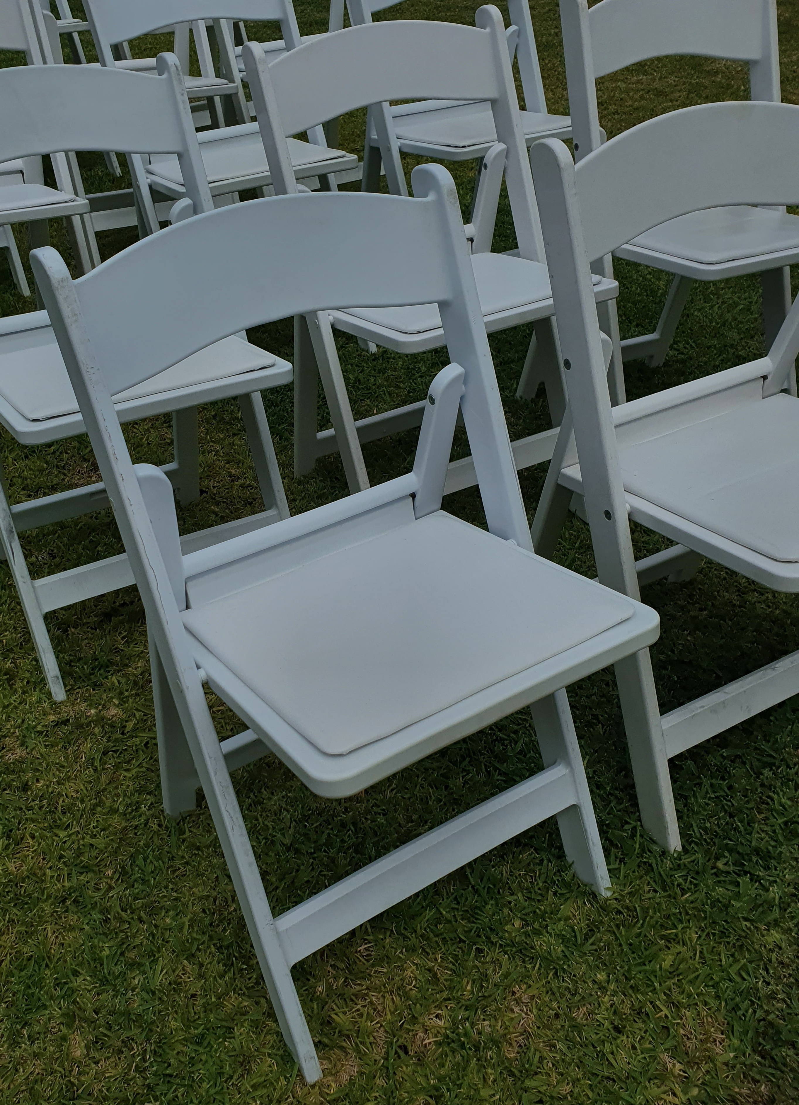 White Americana Folding Chair thumbnail 2