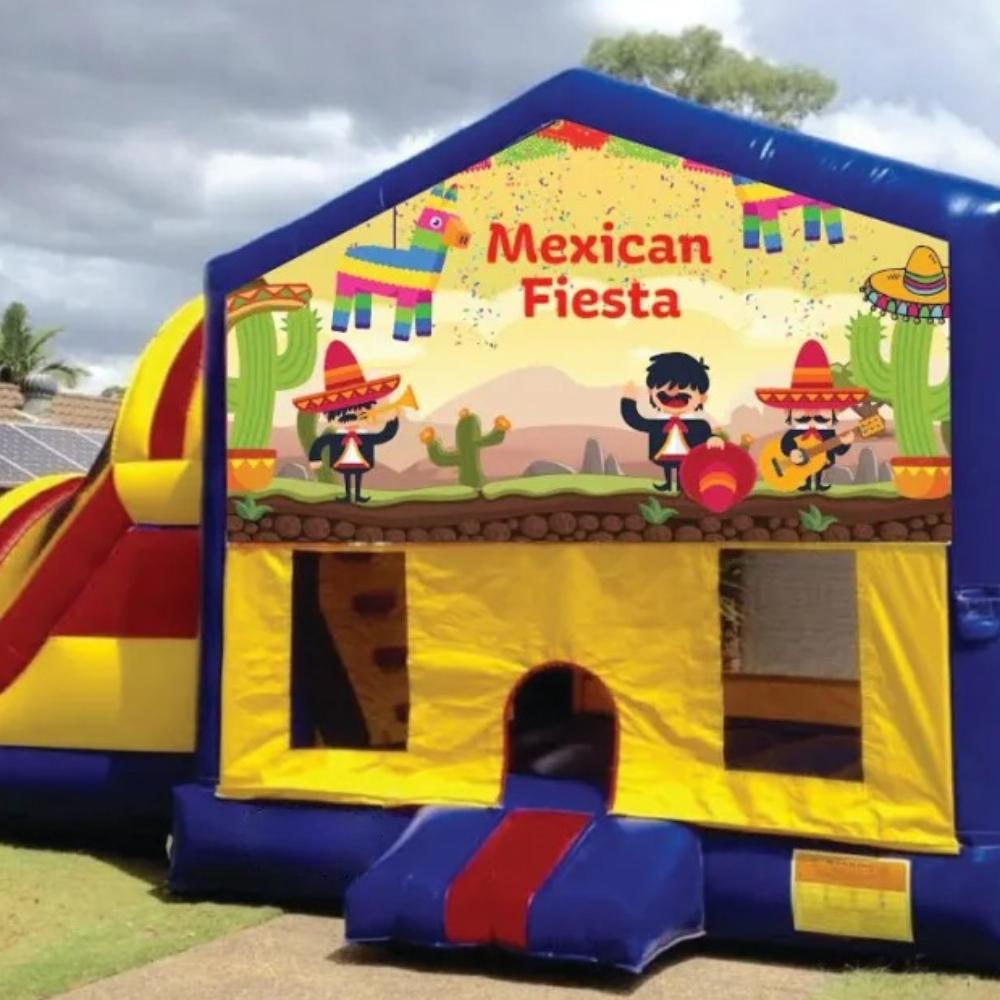 Mexican Fiesta Large Banner Jumping Castle