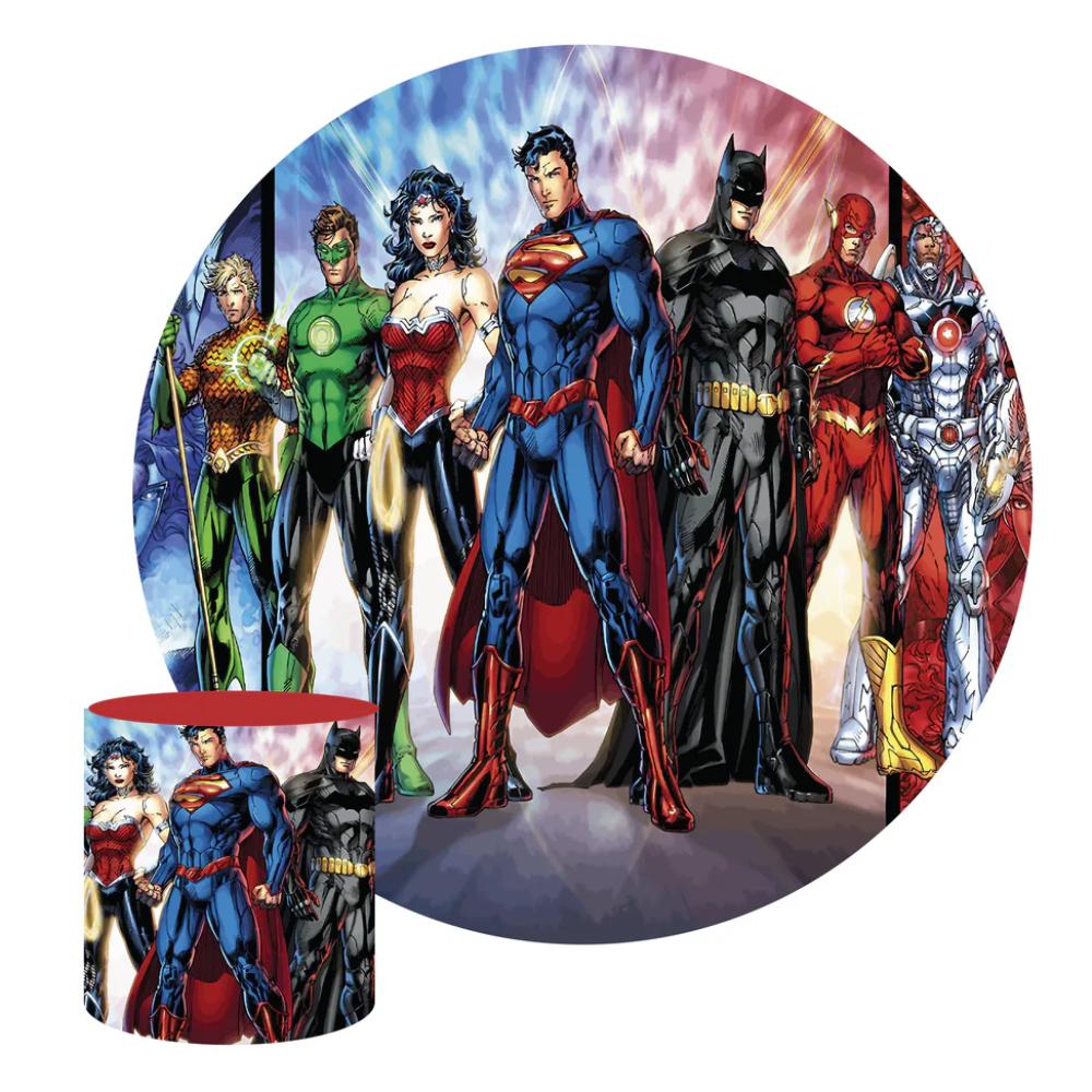 DC Heroes Round Backdrop package
