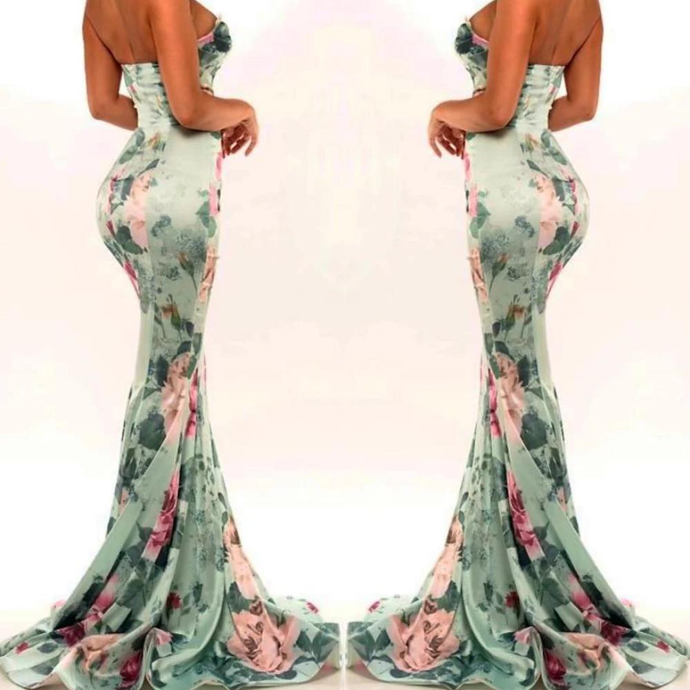 Portia & Scarlett Stella Gown - Green/Pink Floral Size M