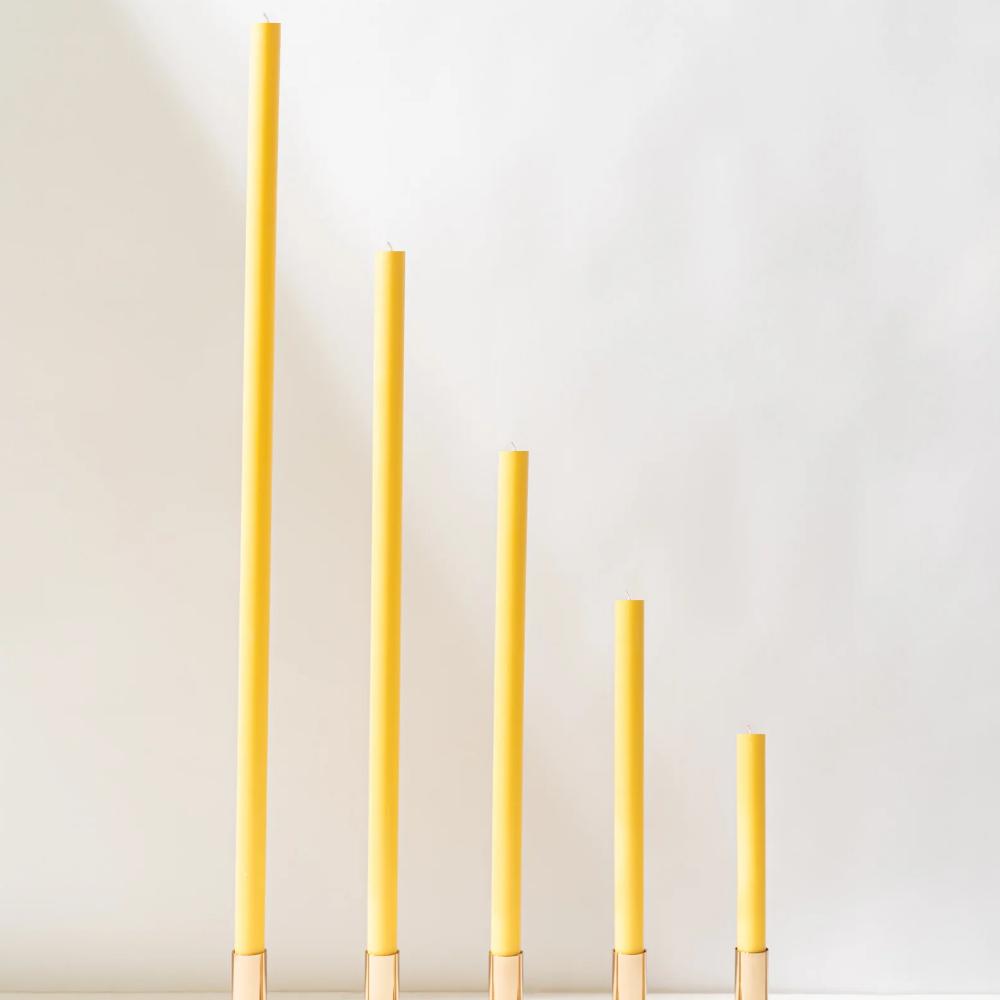 Lemon Yellow Cathedral Candles