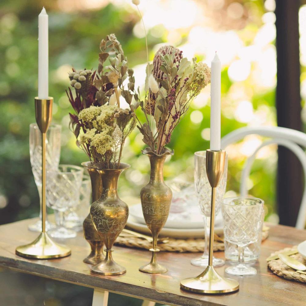 Candle Stick - Brushed Gold